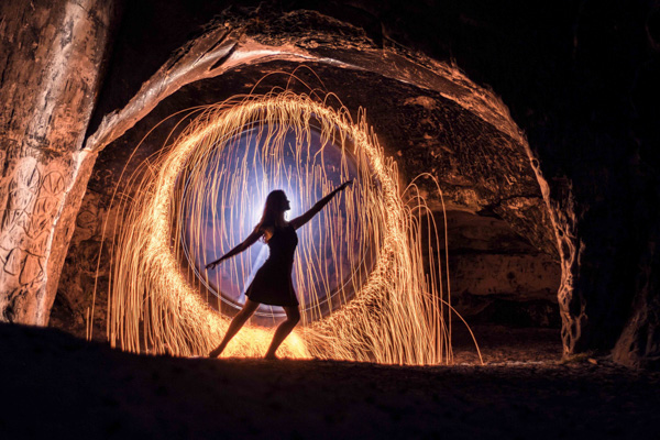 Lightpainting Feuerspiel